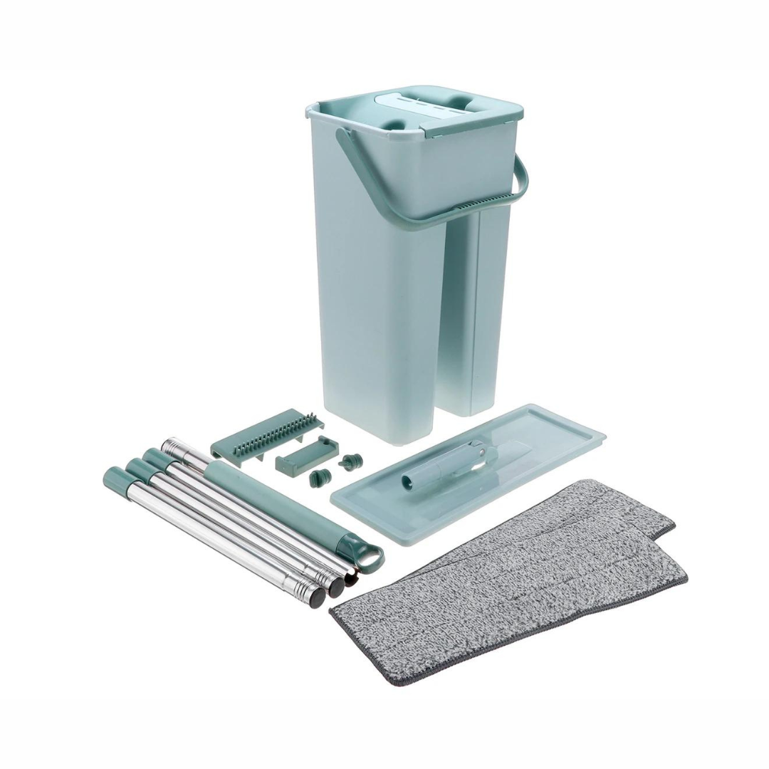Microfiber Flat Mop with Bucket - Self Wash & Squeeze