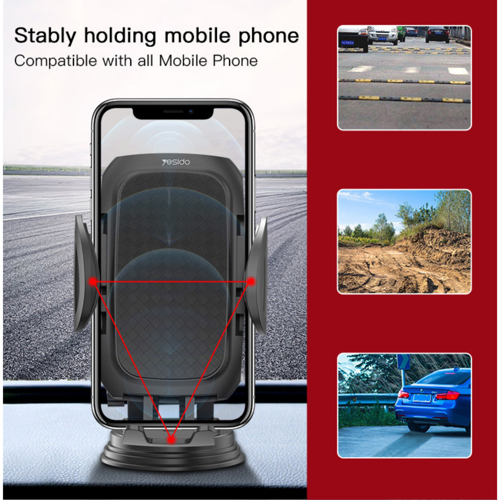 Yesido C111 Stretchable Long Arm Car Mobile Phone Holder with Button