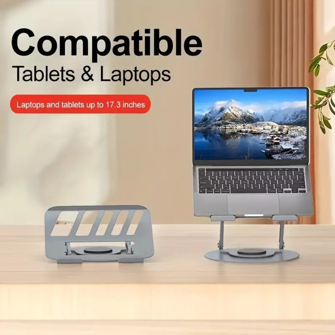 Heavy Duty Laptop Stand - 360° Rotating Foldable and Adjustable