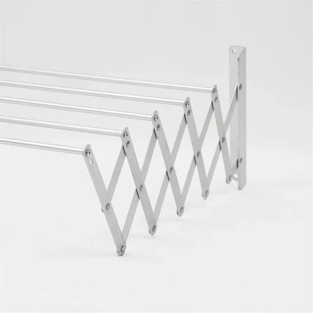 Wall Mounted Foldable Clothes Drying Rack - Extendable Laundry Hanger