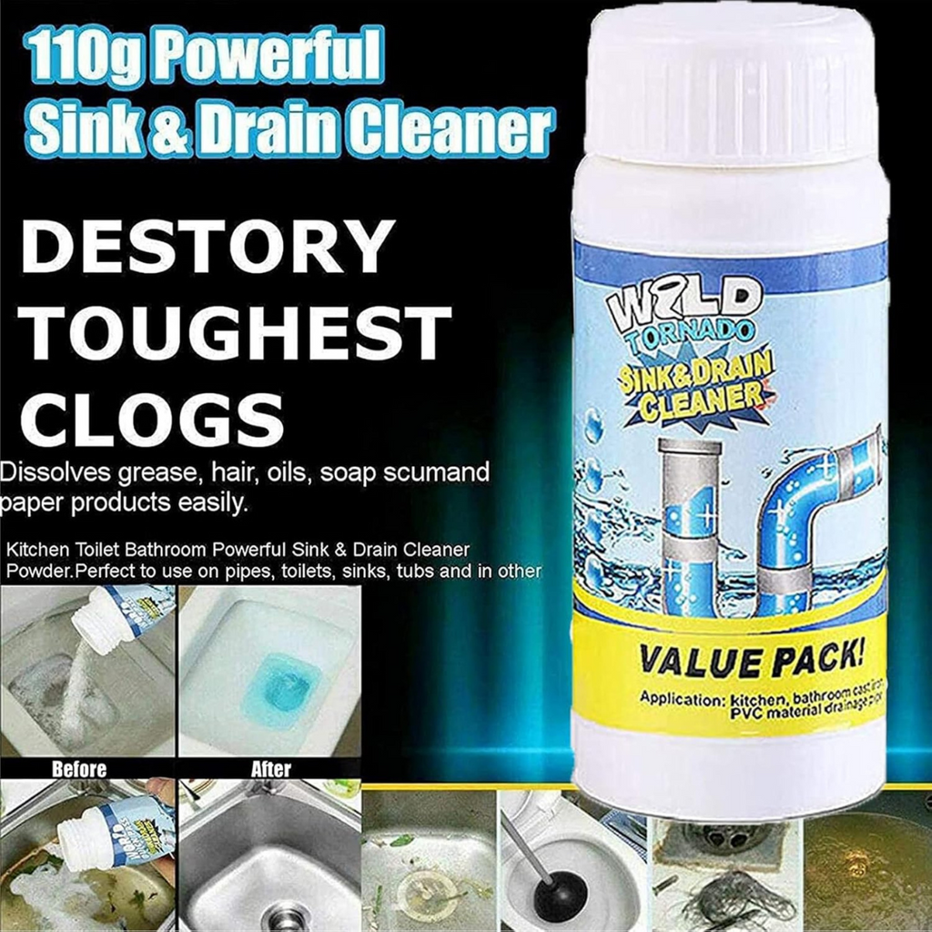 Sink and Drain Cleaner - High Efficiency Clog Remover for Drainage Path