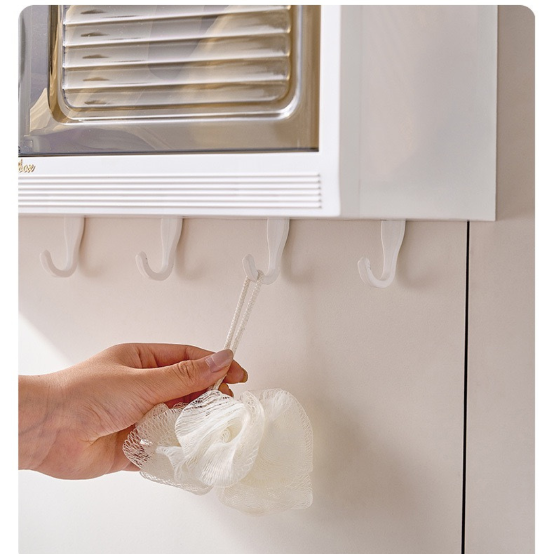 Wall Mounted Organizer Cabinet - Multi-functional Punch Free Storage Rack