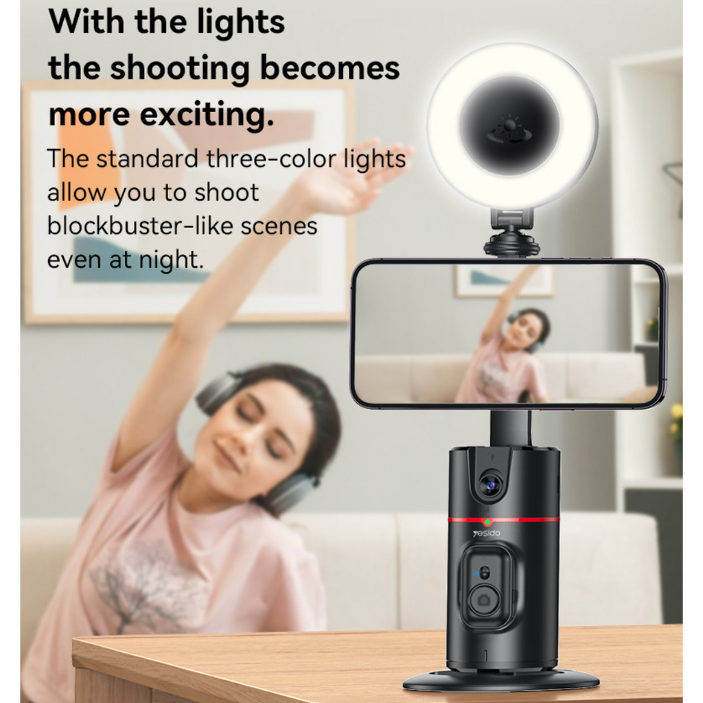Yesido Mobile Phone Stabilizer Tripod - 360° Wireless Auto Face Tracking Al Cloud Eye Stabilizer