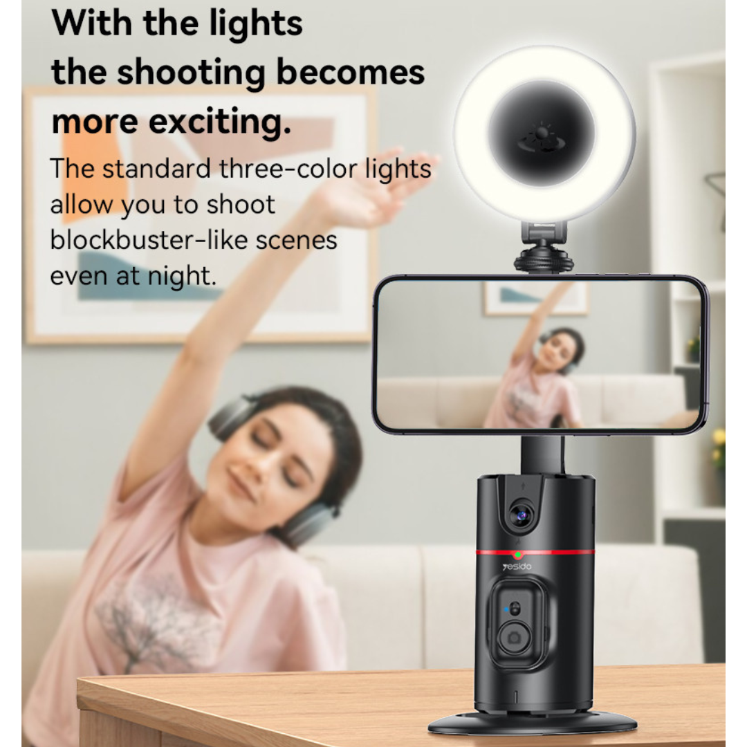 Yesido Mobile Phone Stabilizer Tripod - 360° Wireless Auto Face Tracking Al Cloud Eye Stabilizer