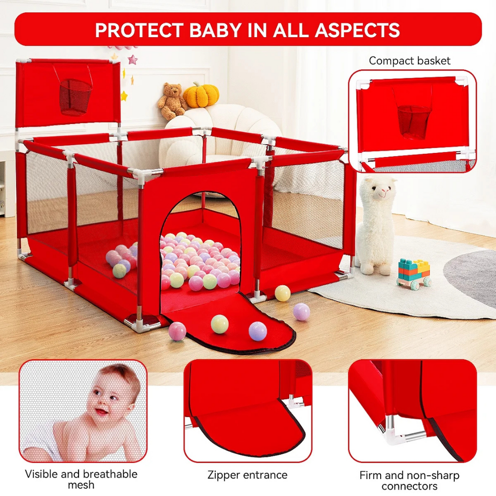 Square-shaped Playing Fence, Indoor Playpen for Toddlers