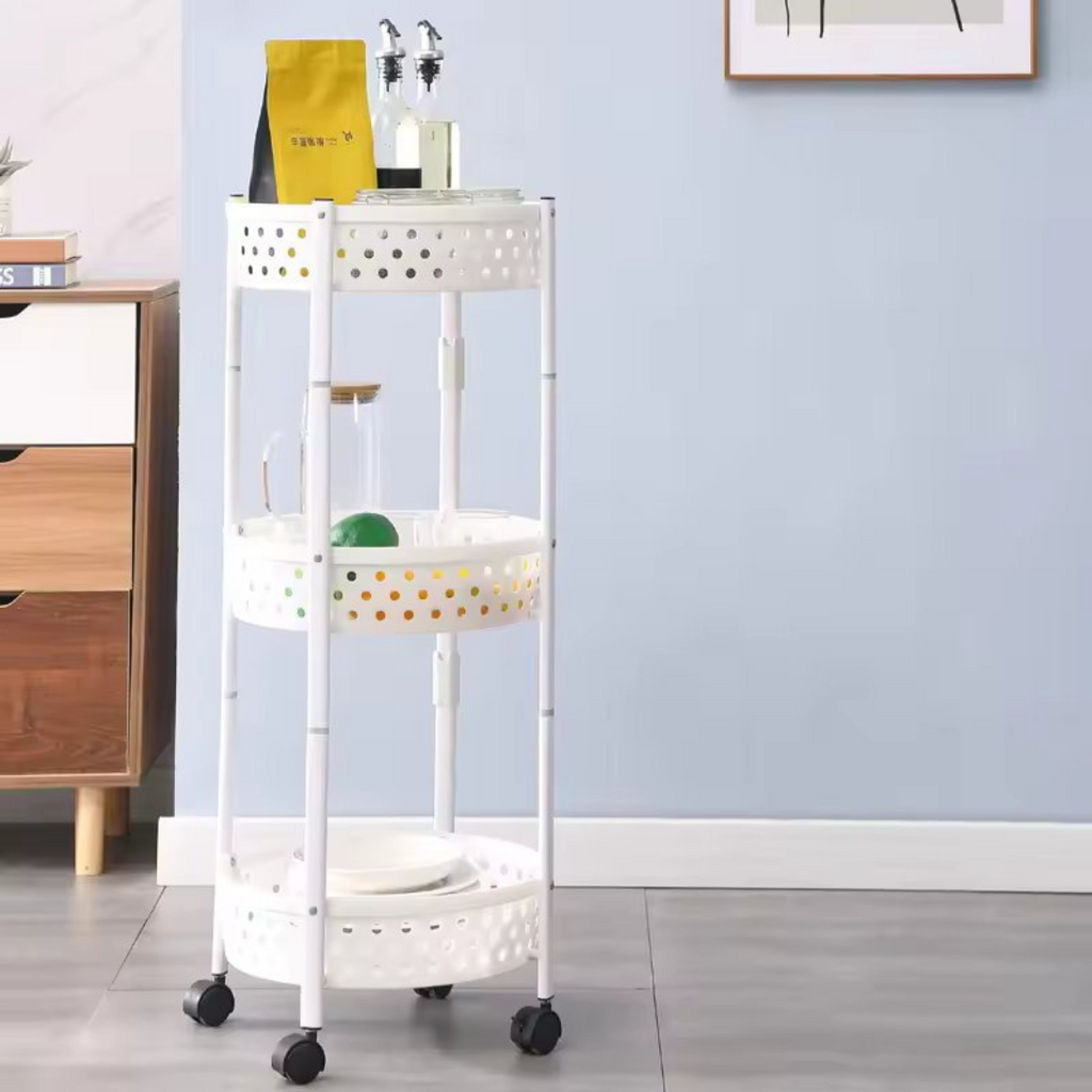 3 Layer Kitchen Trolley Rack - Kitchen Storage Shelf with Wheels