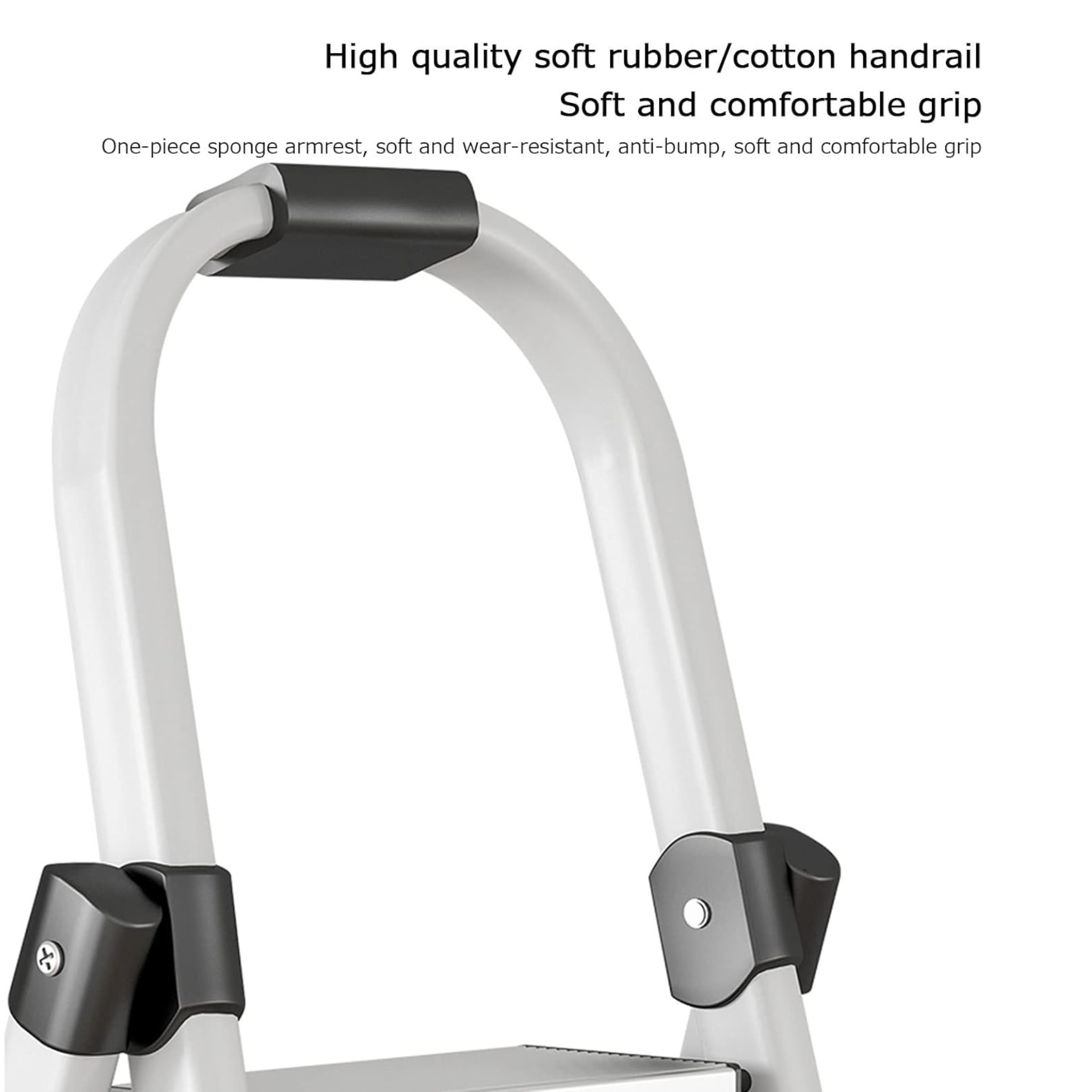 Portable Folding Household Step Ladder with Wide Anti-slip Pedal and Handle Bar