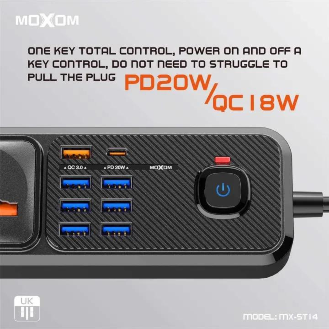 Extension Cord - MOXOM MX-ST14 12in1 Power Extension Socket Strip
