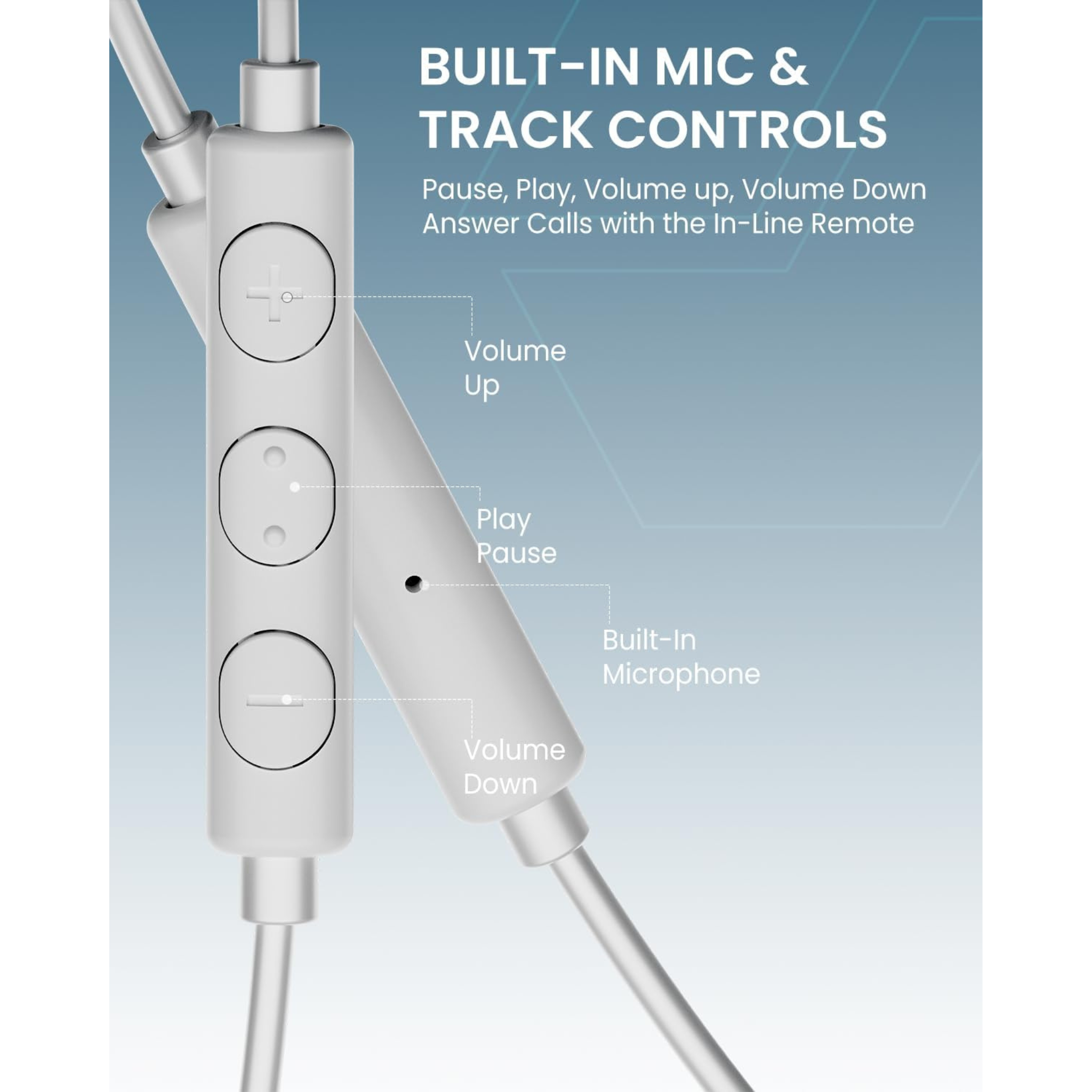 Moxedo Wired Stereo USB Type C Earphone with In-line Mic & Remote
