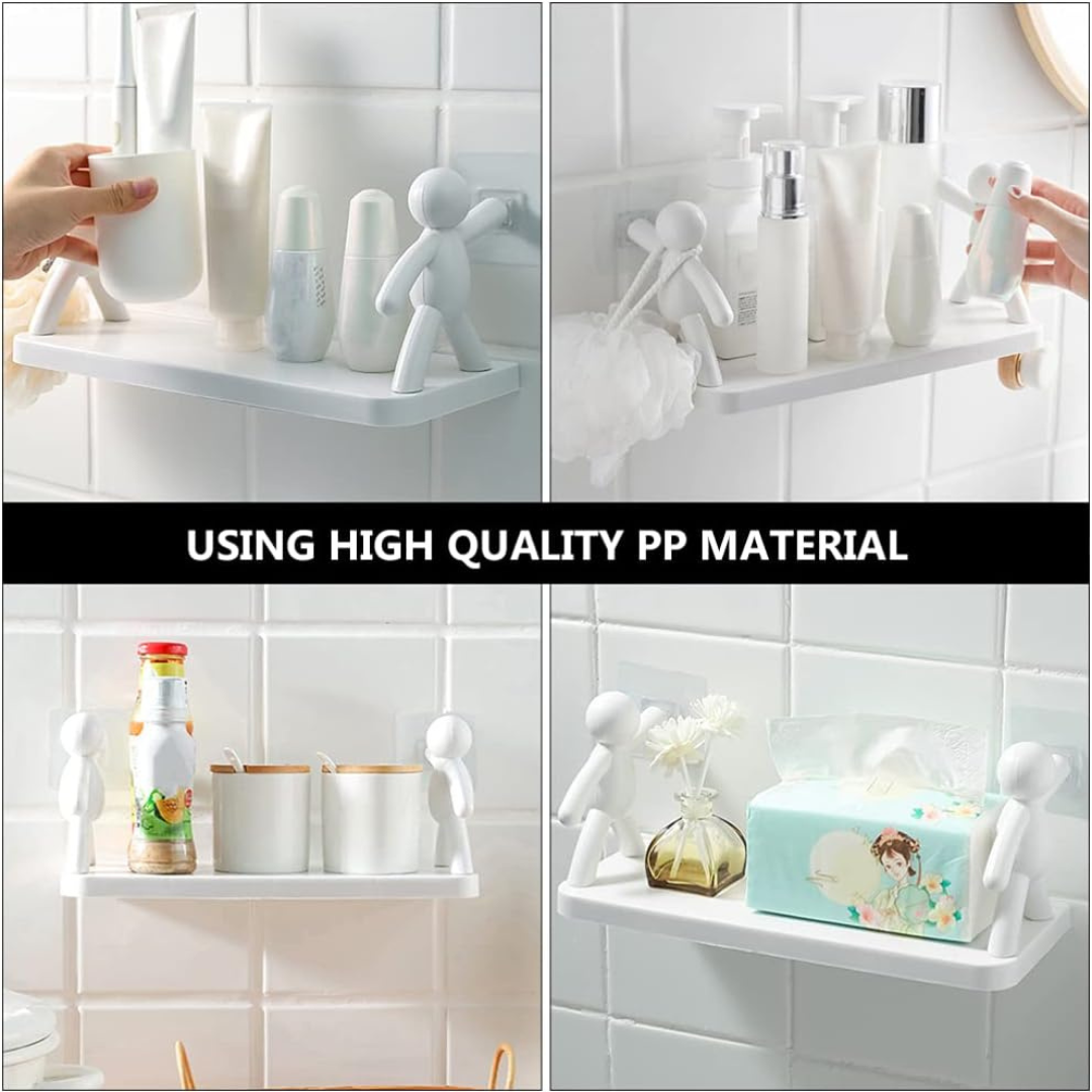 Wall Mounted Punch-free Organizer Rack for Kitchen & Bathroom