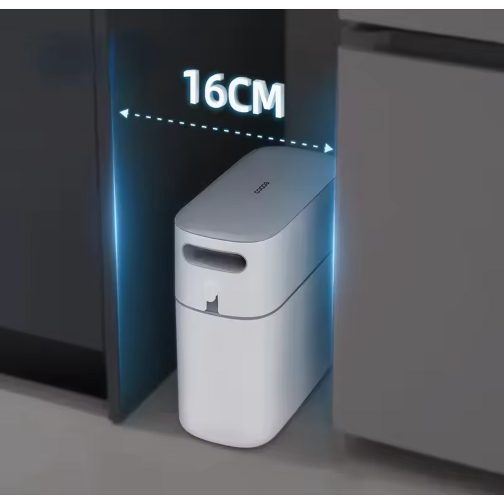Ecoco Narrow Space Press-type Trash Can, Household Garbage Waste Bin