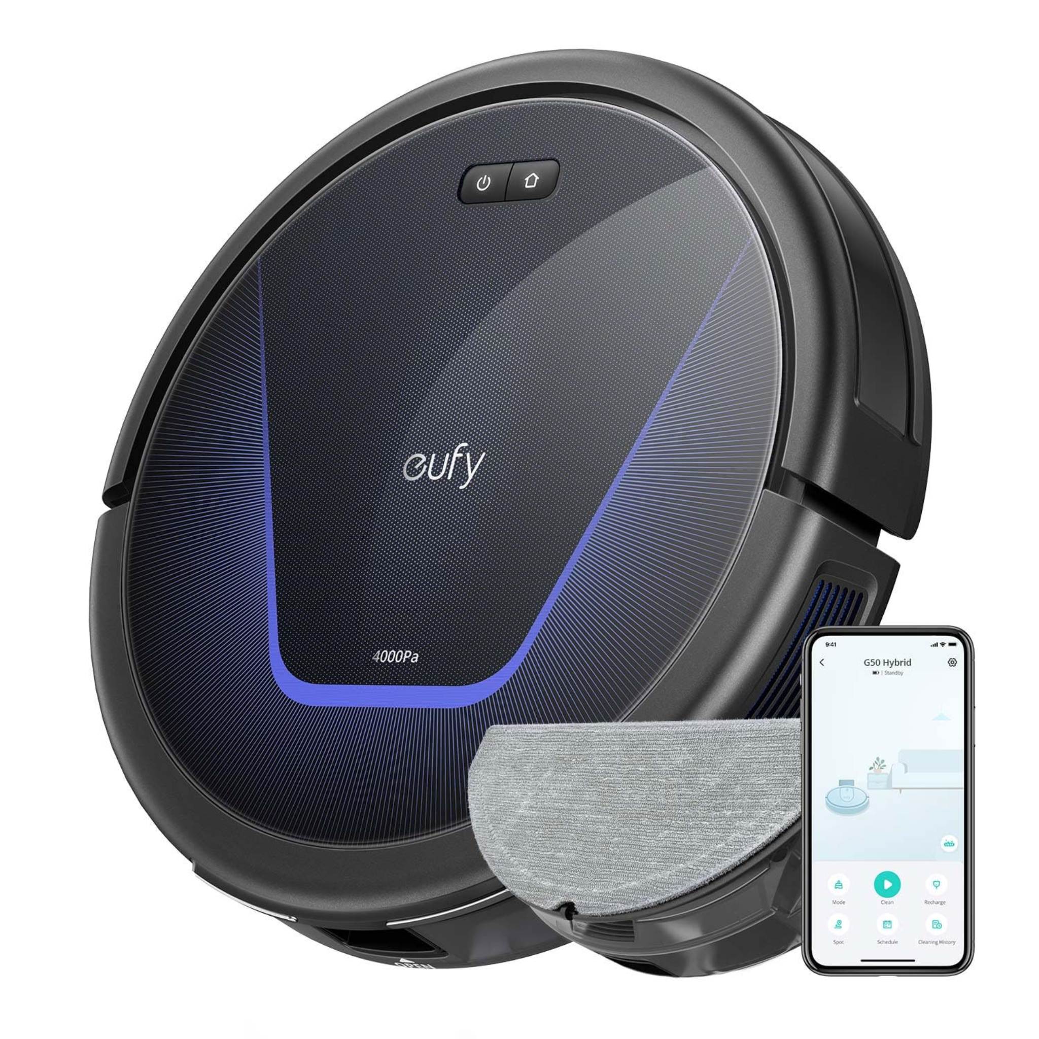 Eufy G50 Hybrid Smart Robot Vacuum Cleaner - Black T2212V11 UK