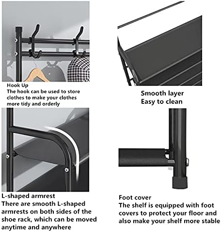 Multifunctional 5 Layer Hall Tree Organizer Rack for Shoe, Bag, Hat & Shirts