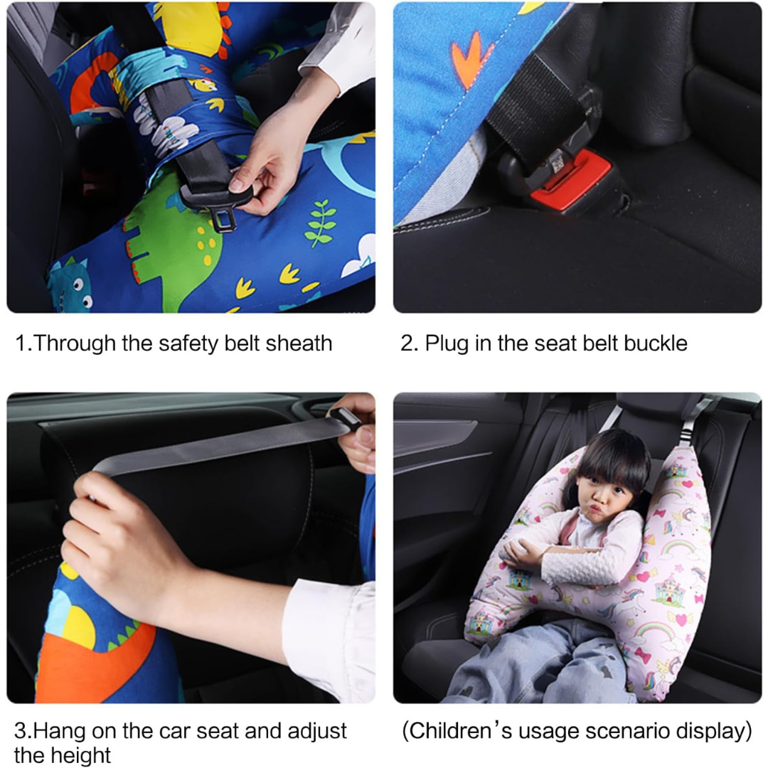 Car Seat Travel Sleeping Pillow for Head Neck & Body Support
