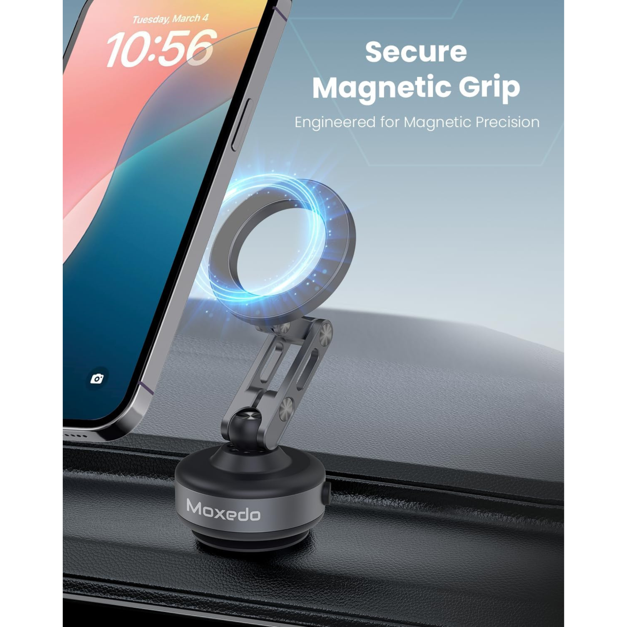 Moxedo Vacuum Suction Electric Magnetic Phone Holder