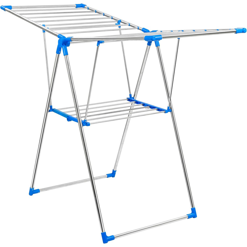 Stainless Steel Folding Clothes Drying Rack, Collapsible Outdoor Clothes Airer