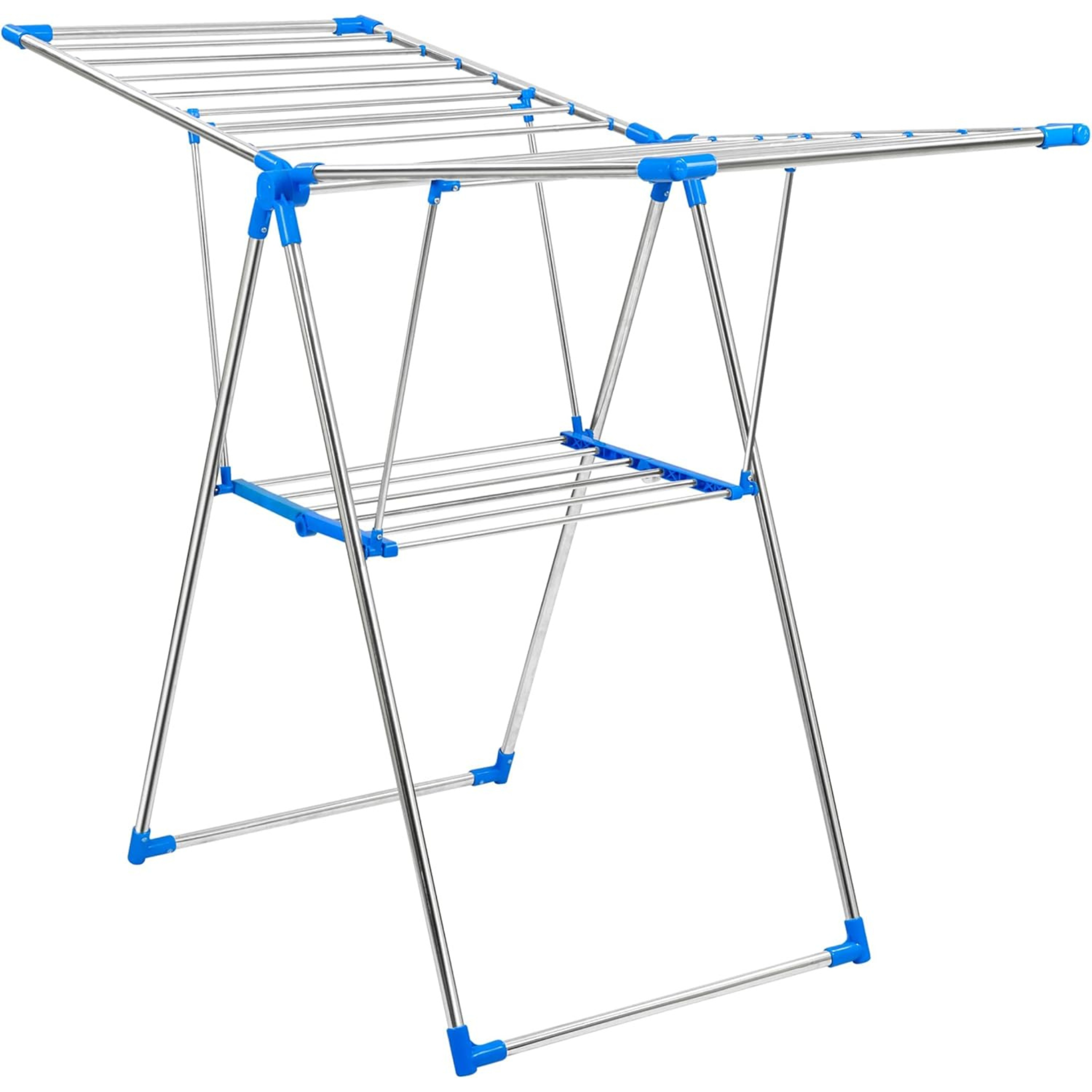 Stainless Steel Folding Clothes Drying Rack, Collapsible Outdoor Clothes Airer