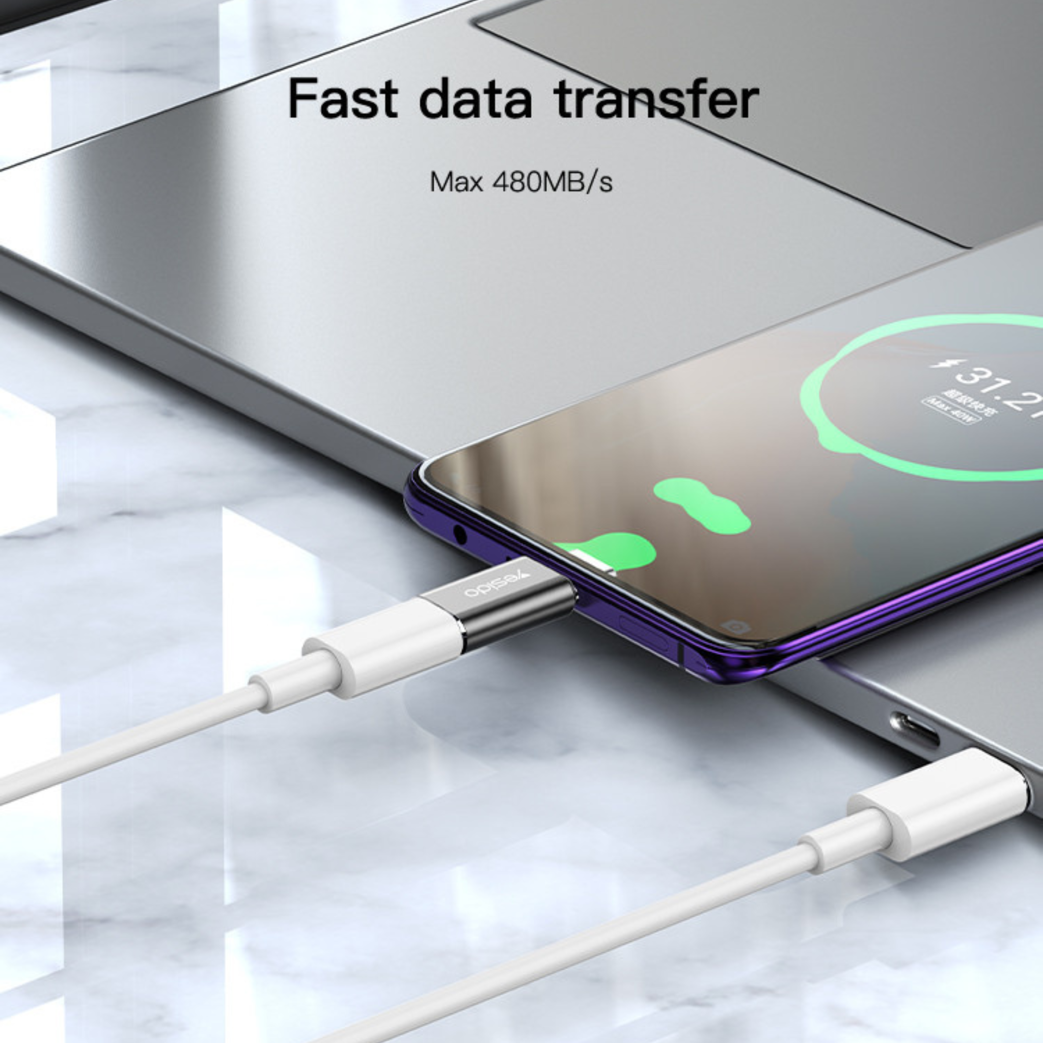 Yesido GS22 Lightning to USB Type C Adapter