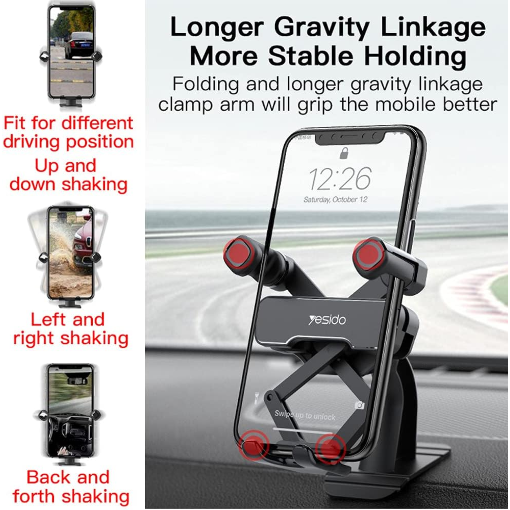 Yesido C90 Car Gravity Holder Phone Mount