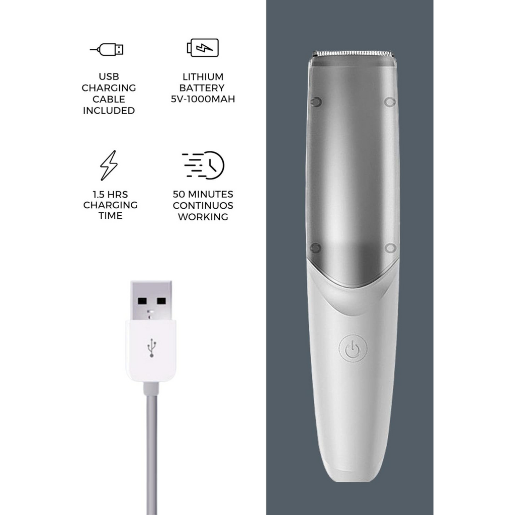 Rechargeable Baby Hair Trimmer, with 3 Auxiliary Combs and Accessories