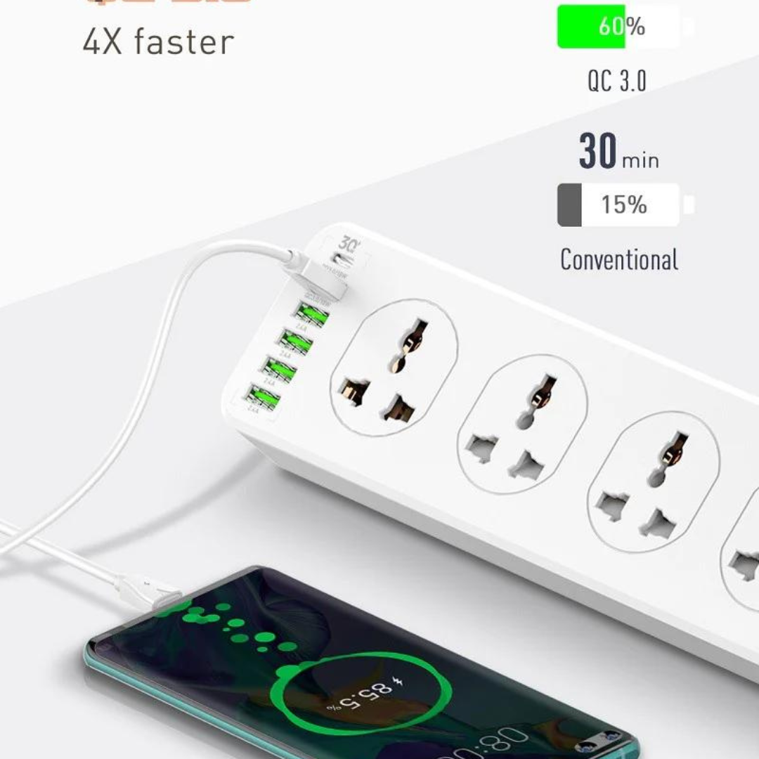 Extension Cable - LDNIO Power Strip SC10610 30W PD Port