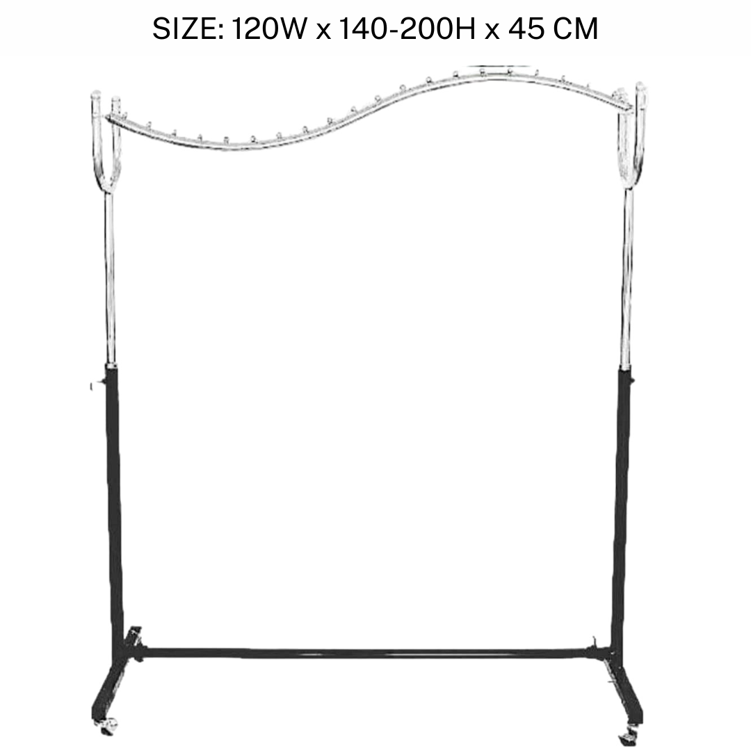 Heavy Duty Garment Display Racks for Shops & Boutique - Chrome Plated Clothes Hanging Rack