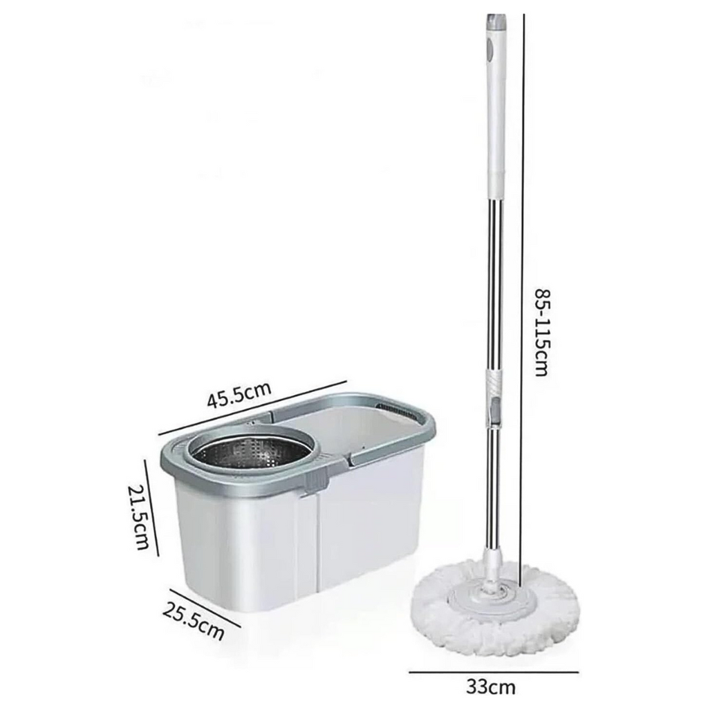 Hands-free 360° Spin Wringer Mop with Bucket