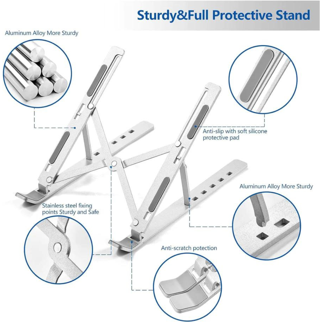 Foldable Ergonomic Aluminium Alloy Laptop Stand