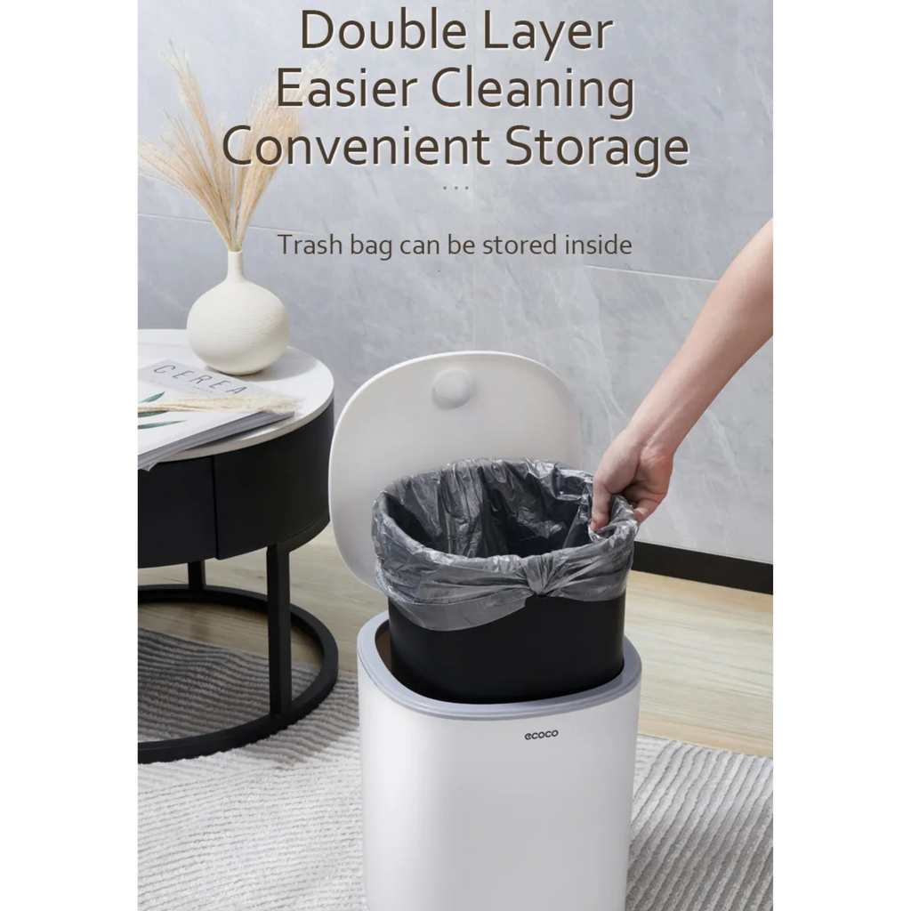 Ecoco 11 Liter Garbage Trash Bin with Foot Pedal