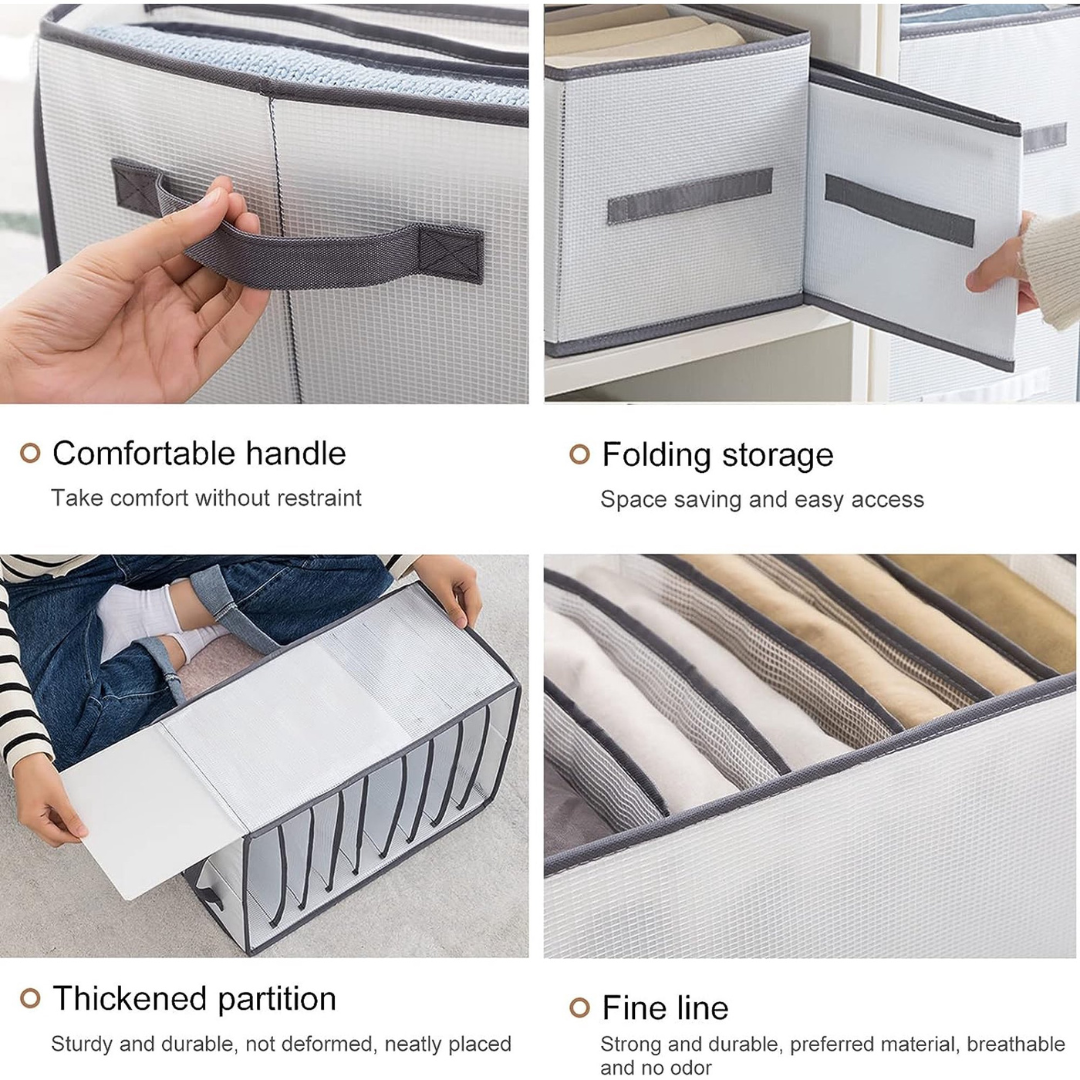 7 Grid Wardrobe Clothes Storage Organizer Box