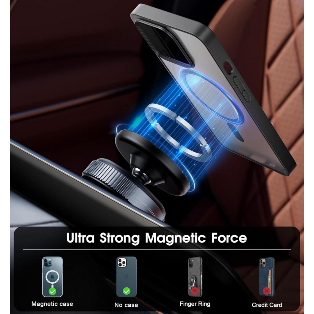 Vacuum Suction Magnetic Phone Mount, 360° Rotatable Mobile Holder K009