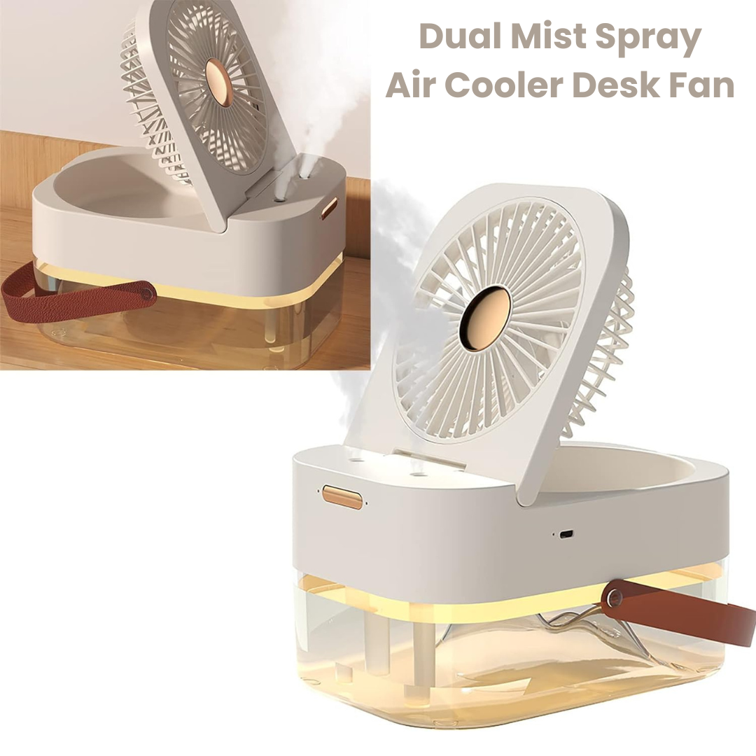 3 Speed Desk Air Cooler Fan with Dual Mist Spray