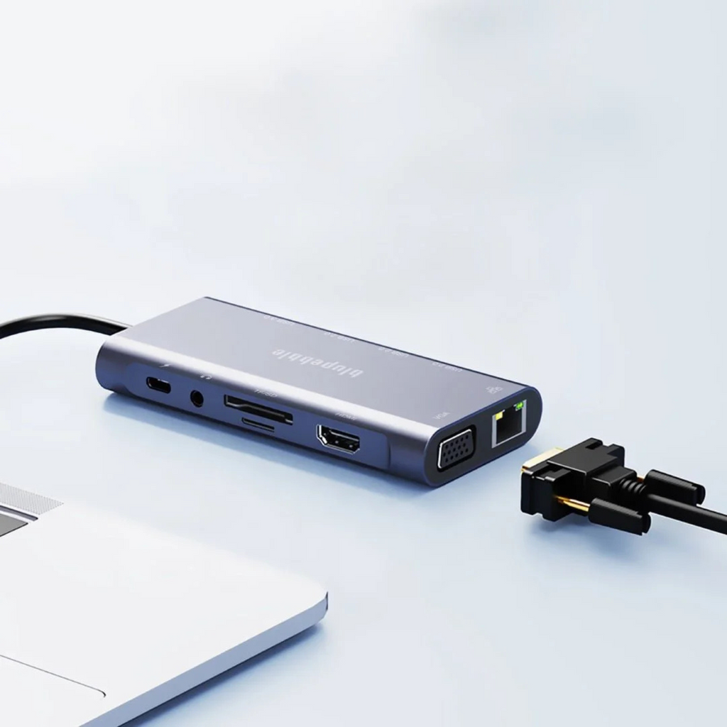 Blupebble C11 Multiport Aluminum 11 IN 1 Multimedia Hub