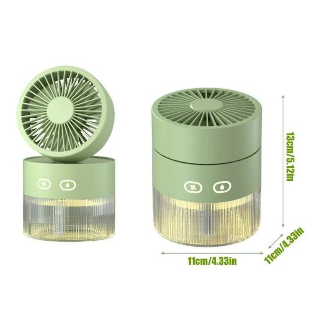 3 Speed Mini Desk Fan with Mist Spray