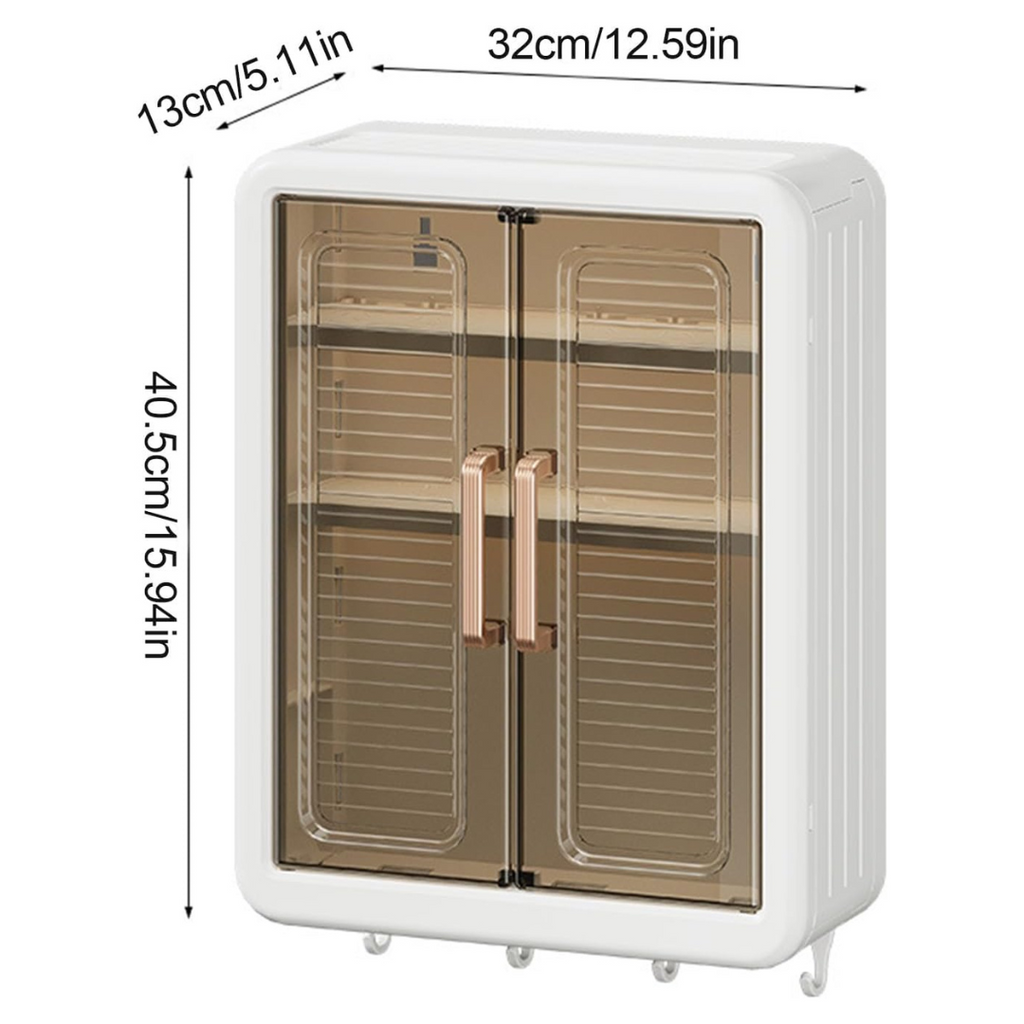 Wall Mounted Storage Cabinet - 3 Layer Punch Free Organizer Rack
