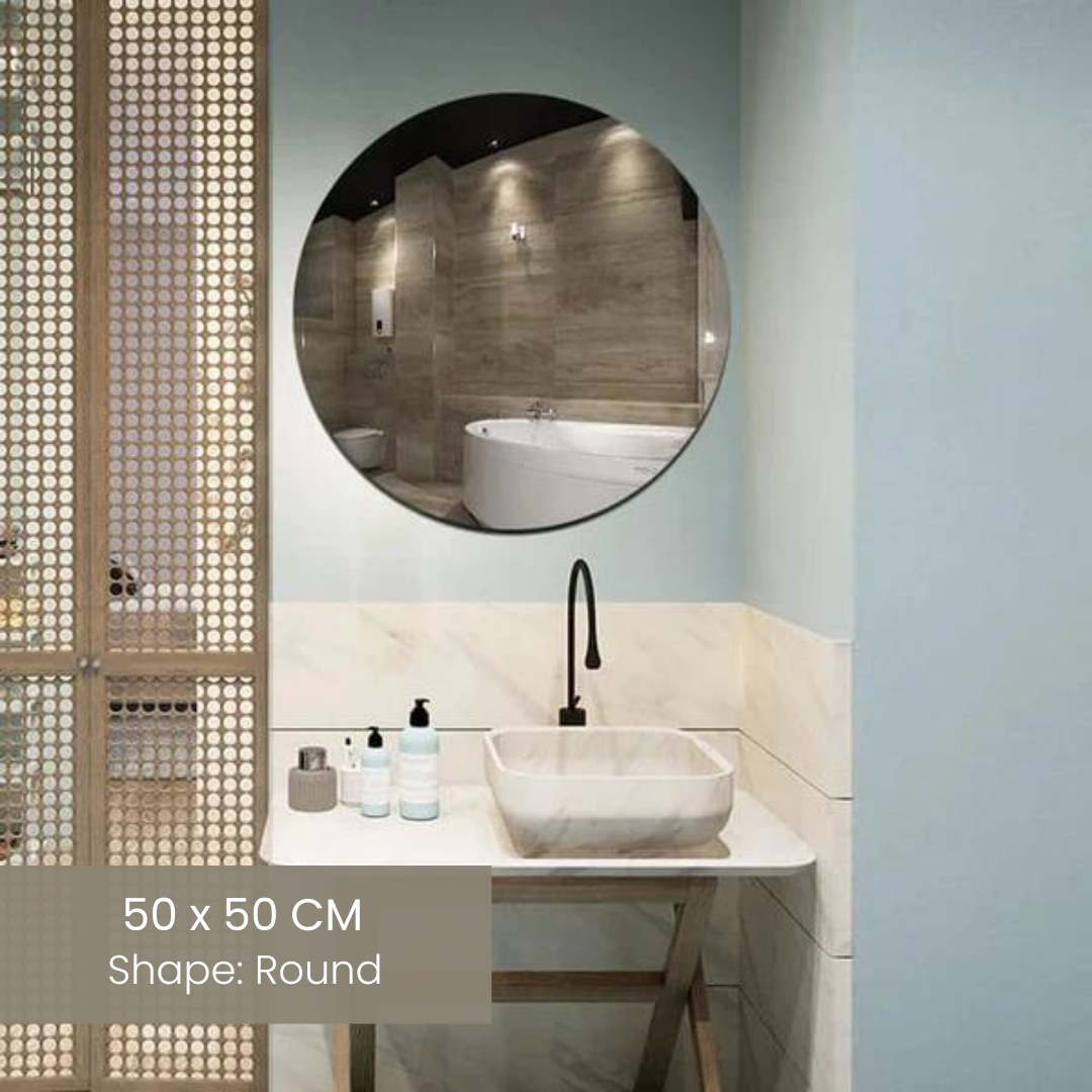 Acrylic Glass Wall Mirror - HD Self Adhesive DIY Mirror