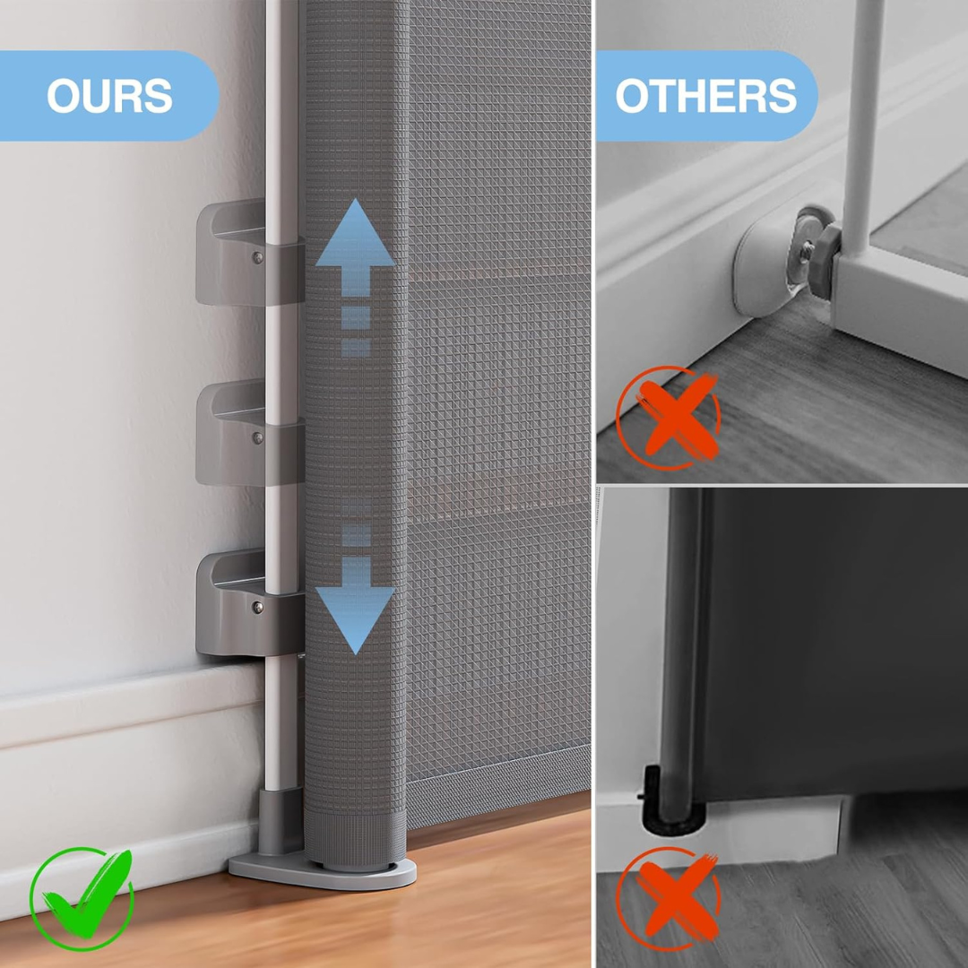 Retractable Wide Pet & Baby Gate for Stairs and Doors