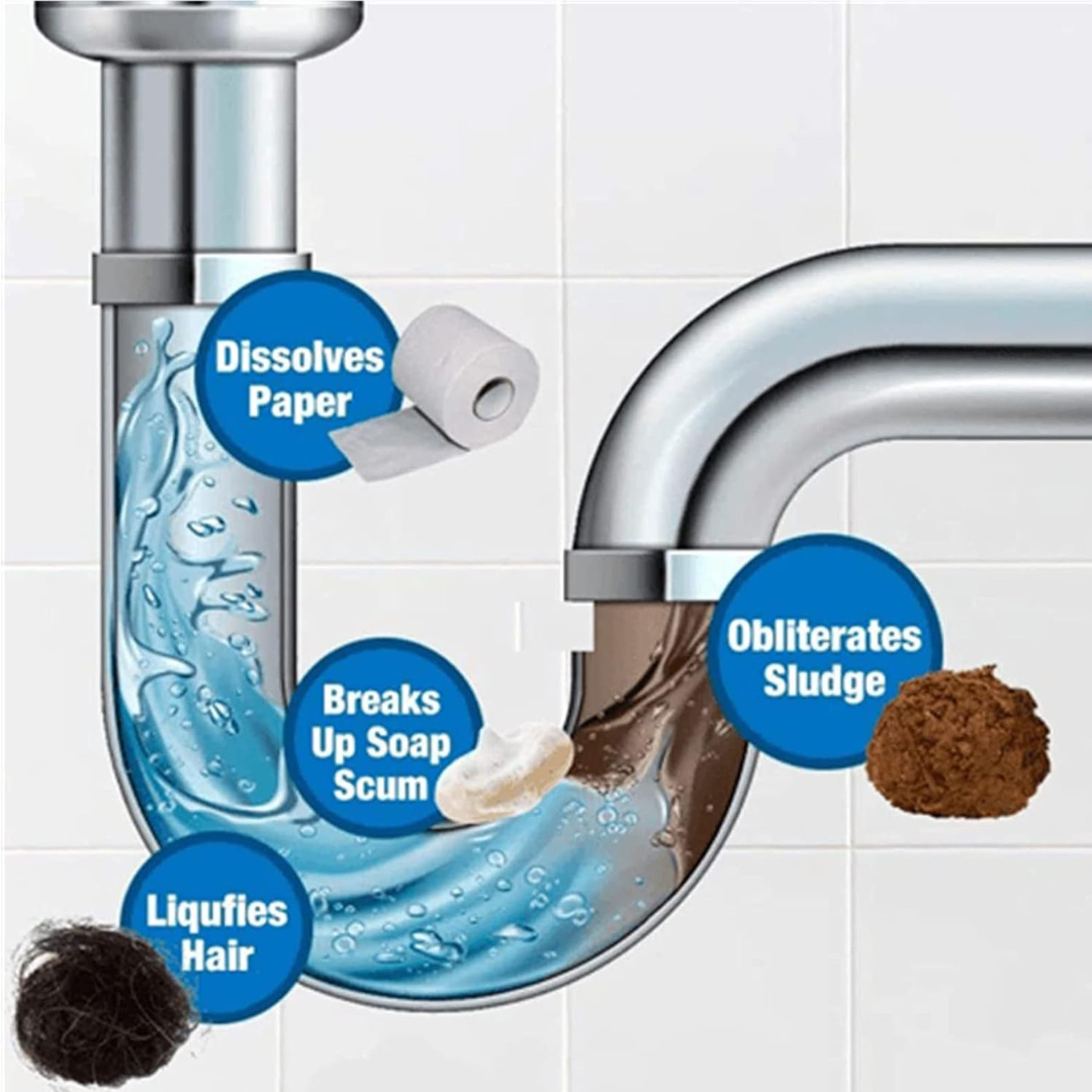 Sink and Drain Cleaner - High Efficiency Clog Remover for Drainage Path
