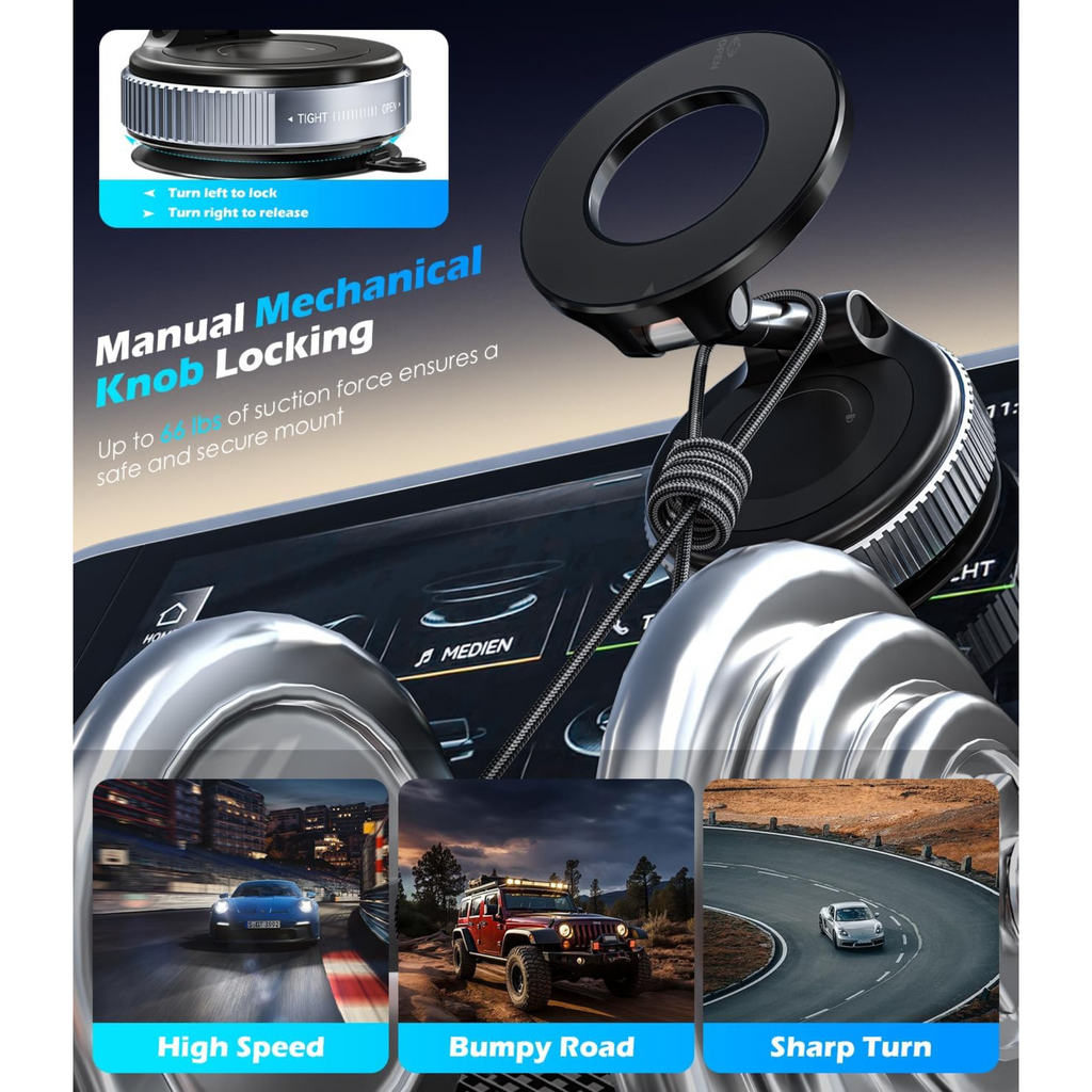 Vacuum Suction Magnetic Phone Holder Mobile Mount K007