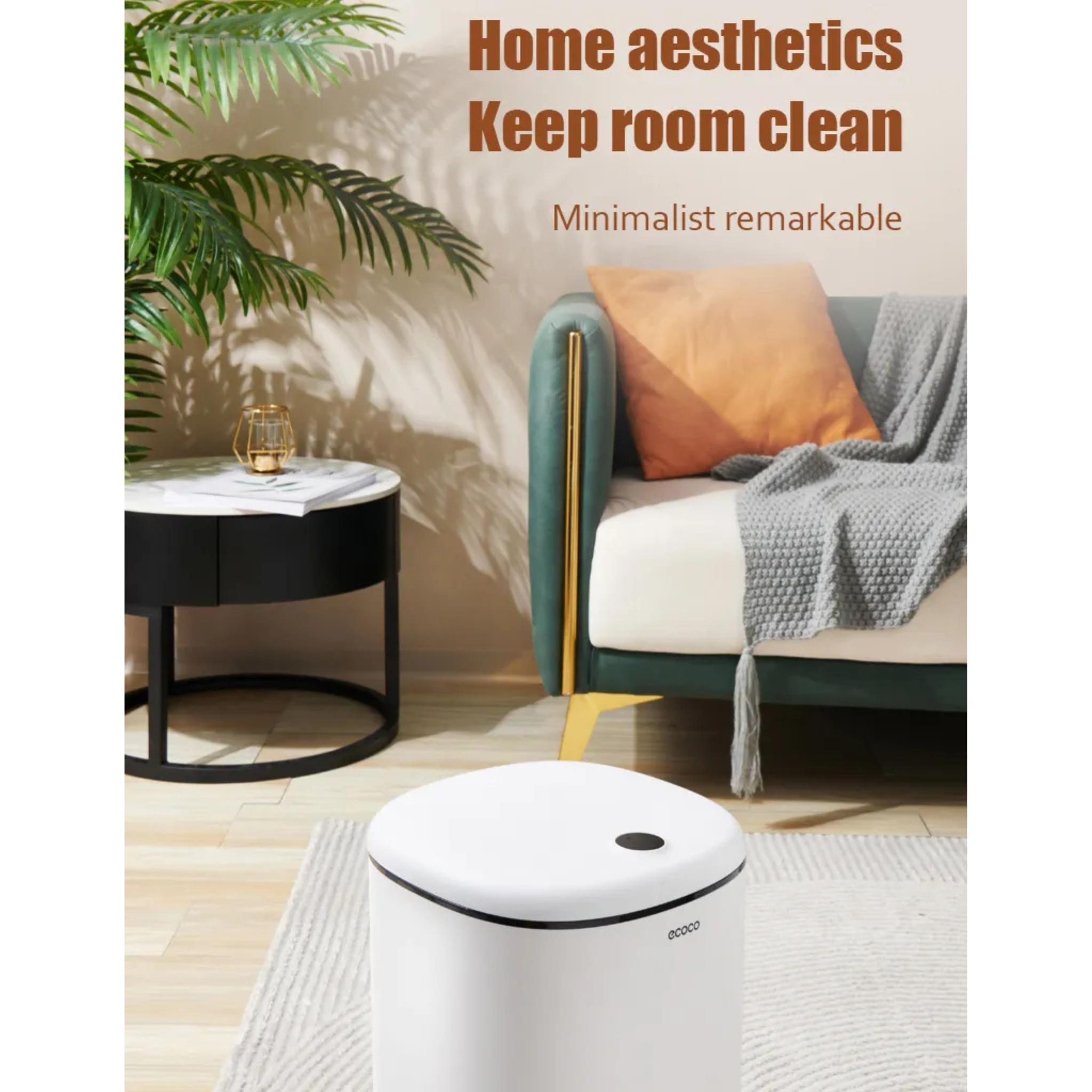 Ecoco 11 Liter Garbage Trash Bin with Foot Pedal