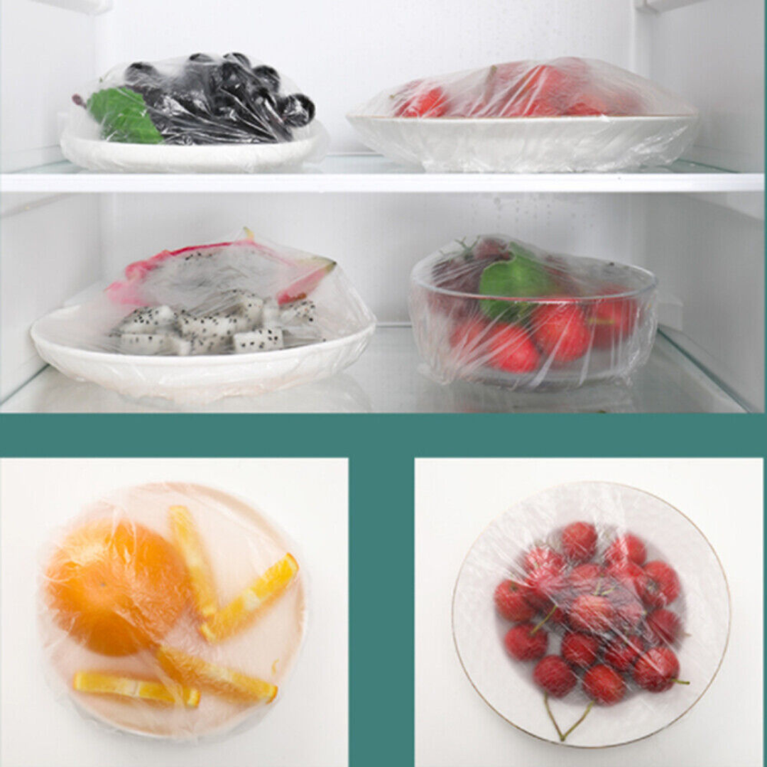 100 Pcs Packet Disposable Plastic Food Wrap Covers