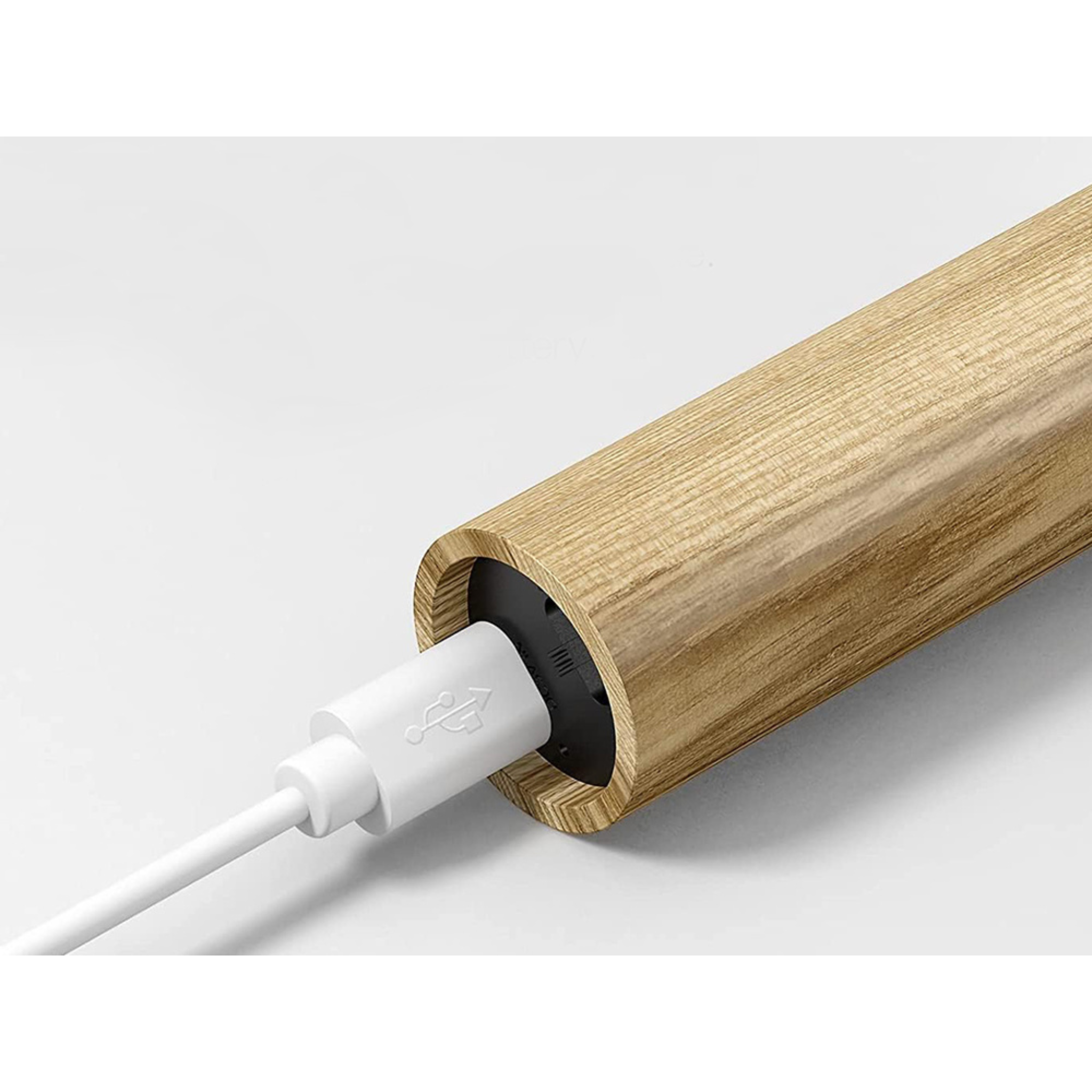 Wall Mounted Rechargeable Motion Sensor Night Lamp, Magnetic Induction Wooden Design Light