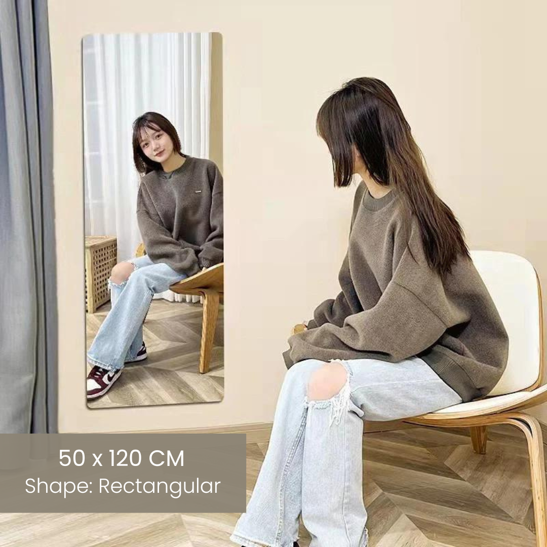 Acrylic Glass Wall Mirror - HD Self Adhesive DIY Mirror