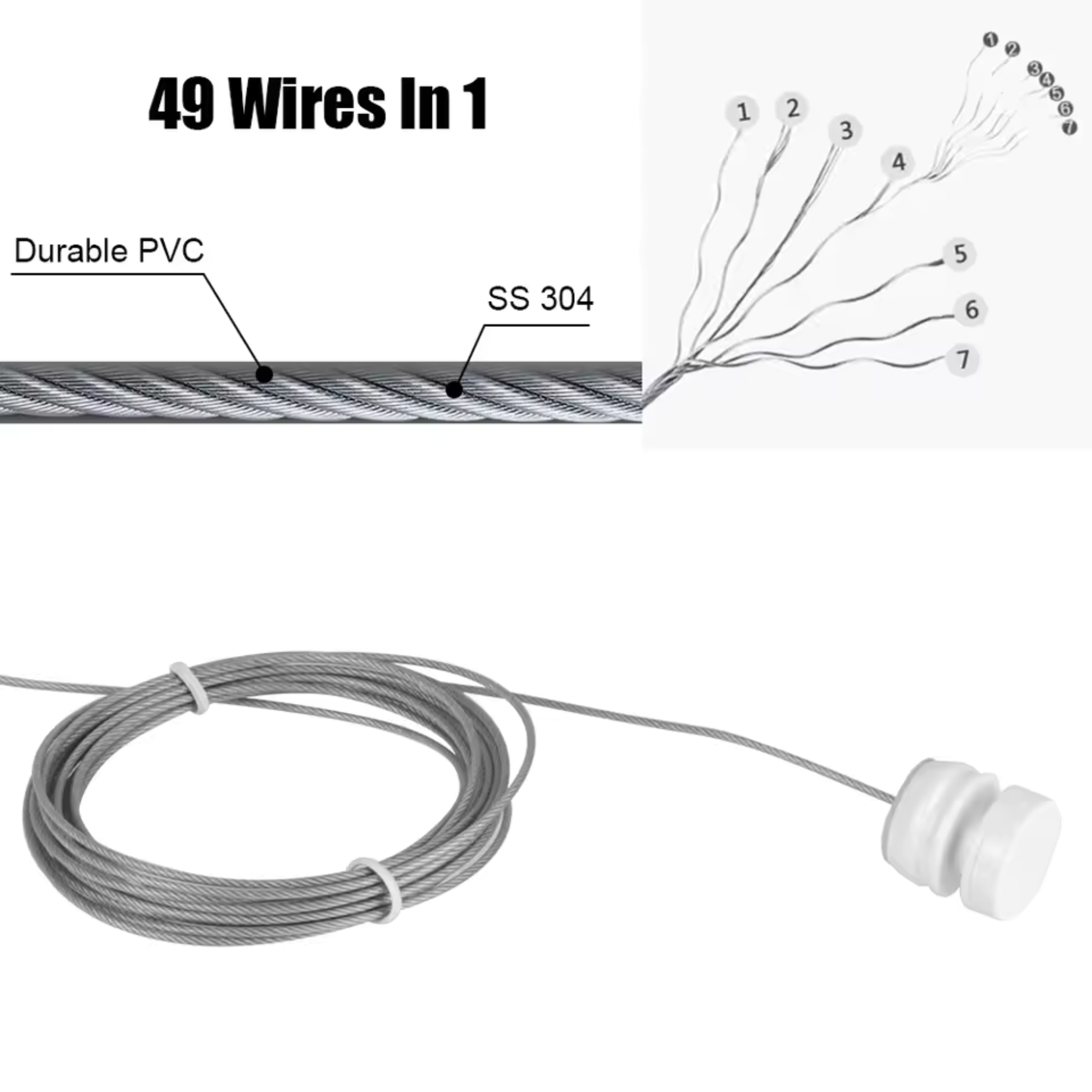 Double Retractable Steel Wire Indoor Clothes Hanger Clothesline