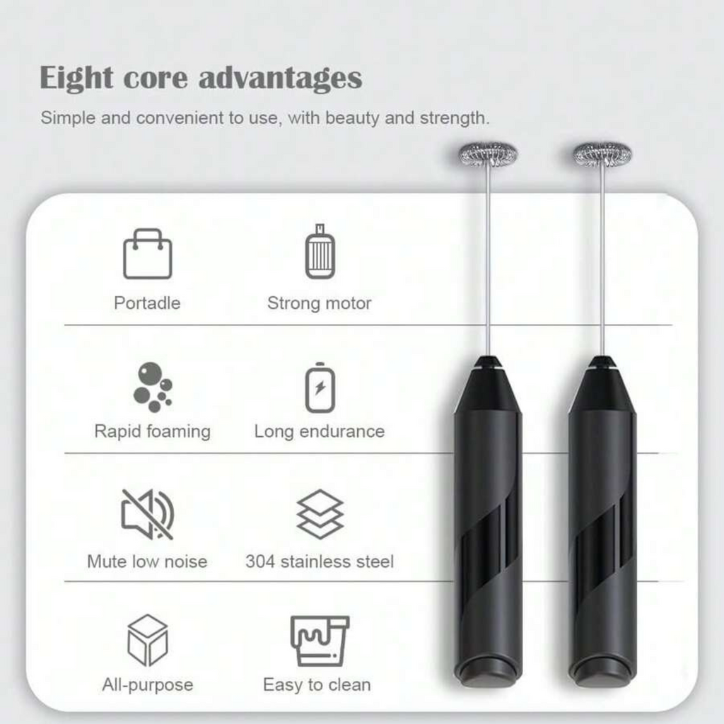 Electric Milk Frother - Handheld Automatic Coffee Stirrer