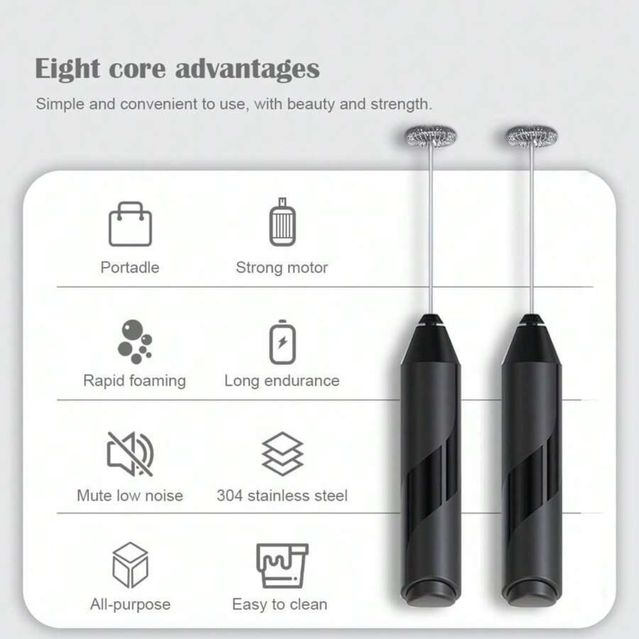 Electric Milk Frother - Handheld Automatic Coffee Stirrer