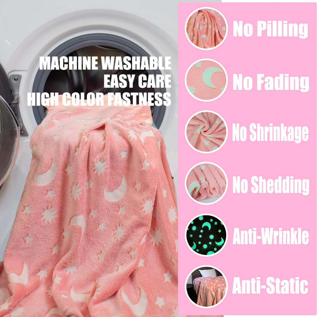 Glow In The Dark Luminous Blanket (Gift for Kids) , 120 x 150 CM