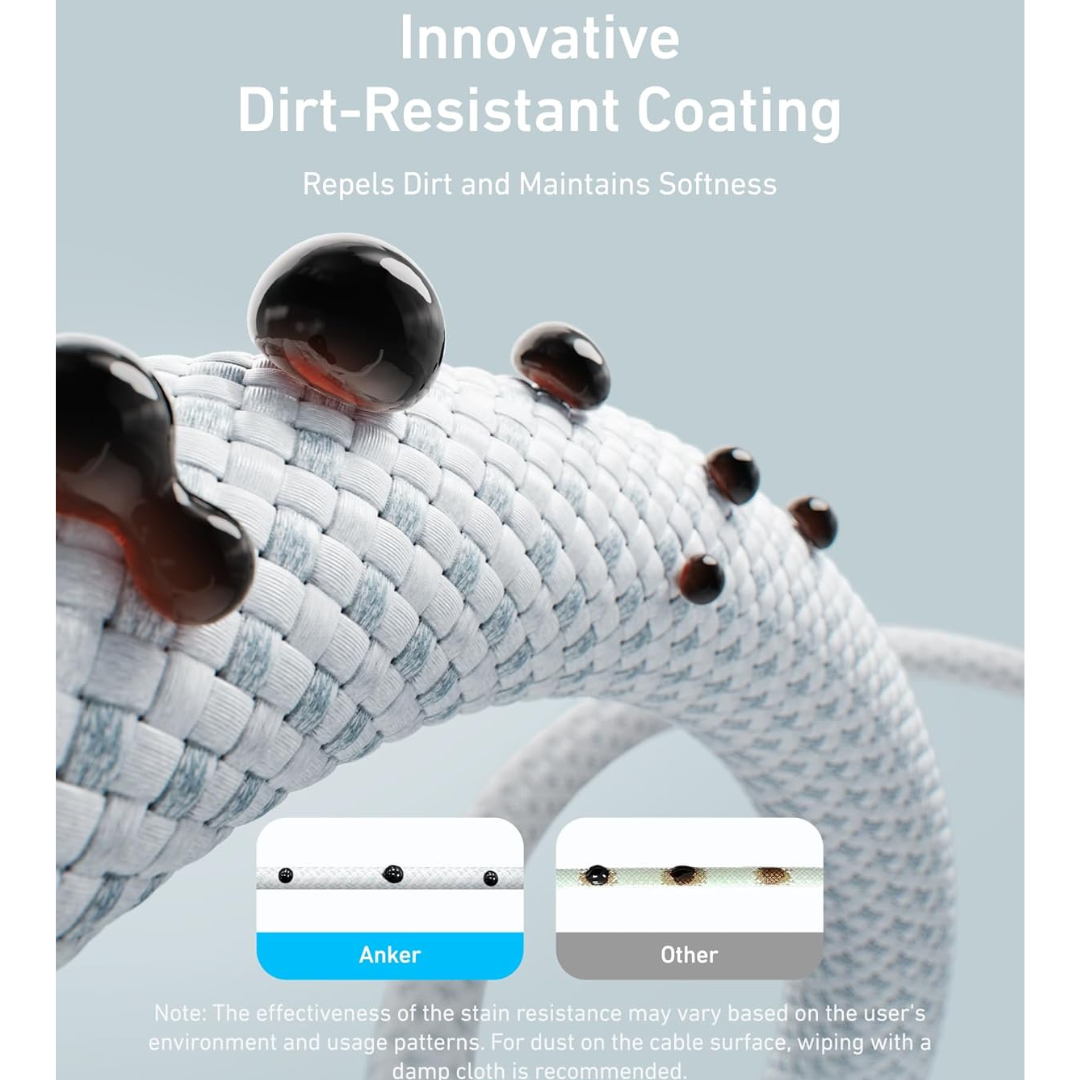 Anker Zolo Dirt-Resistant USB-C to USB-C Nylon Braided Fast Charging Cable