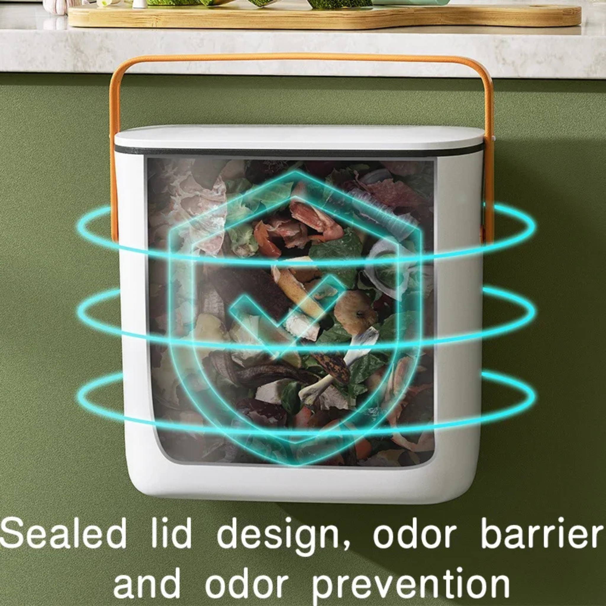 Ecoco 7 Liter Compact Trash Bin for Kitchen