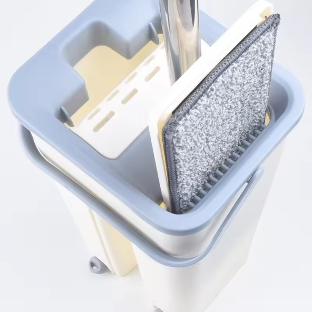 Microfiber Flat Mop with Bucket - Self Wash & Squeeze